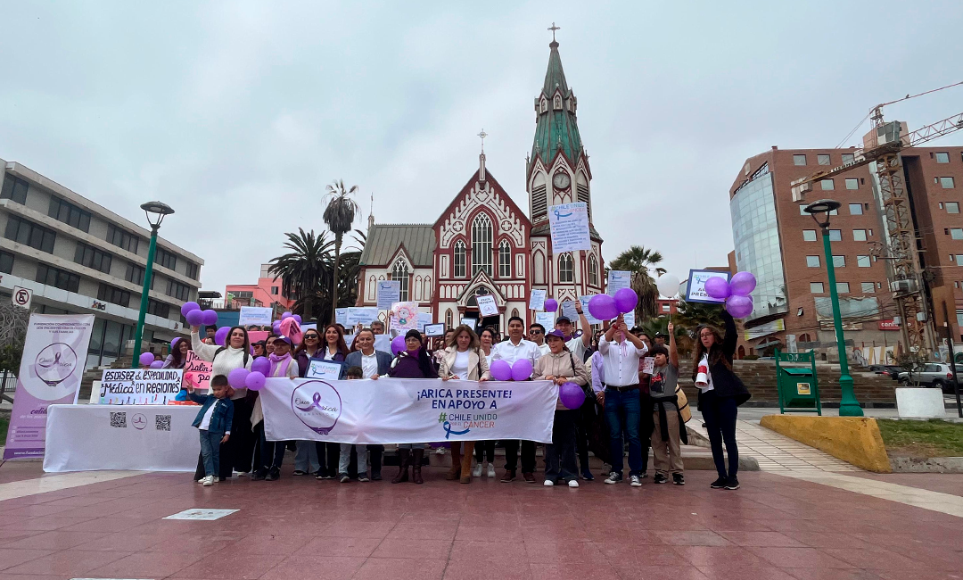 Púrpura en las Calles: Lucha Contra el Cáncer